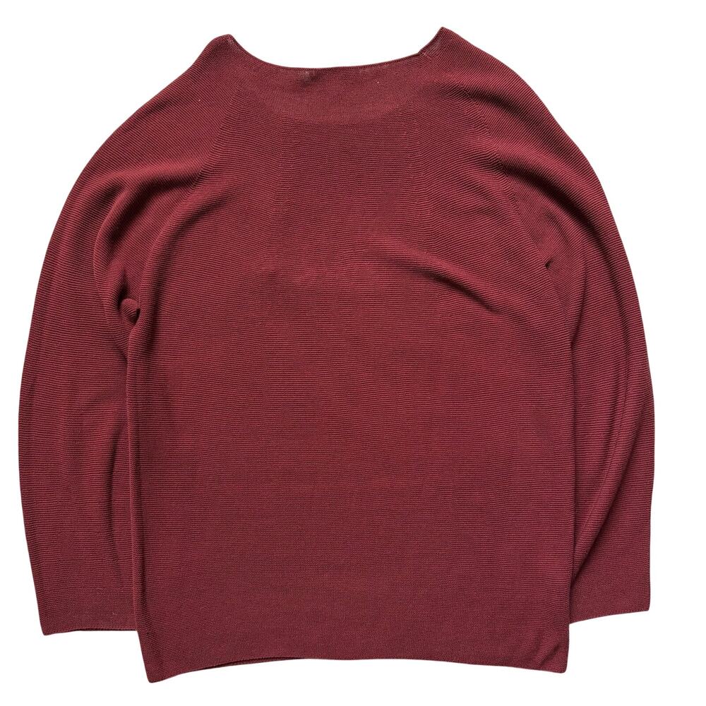MM. Lafleur Linen Knit Top Sweater Size XS Burgundy Red Light Weight - Picture 3 of 6